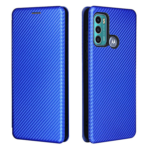 Coque Portefeuille Livre Cuir Etui Clapet L02Z pour Motorola Moto G40 Fusion Bleu