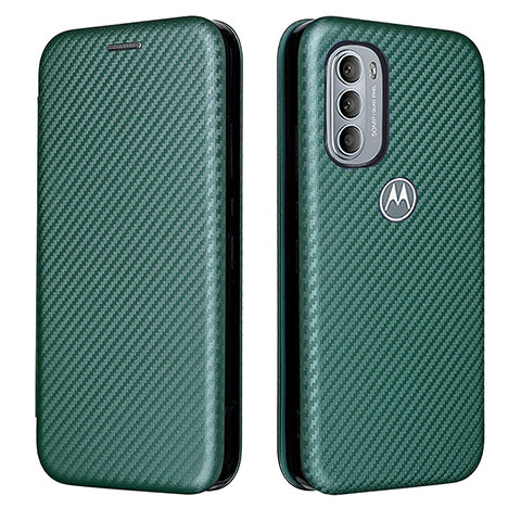 Coque Portefeuille Livre Cuir Etui Clapet L02Z pour Motorola Moto G41 Vert