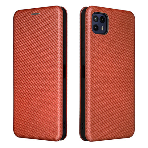 Coque Portefeuille Livre Cuir Etui Clapet L02Z pour Motorola Moto G50 5G Marron