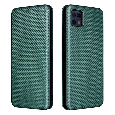 Coque Portefeuille Livre Cuir Etui Clapet L02Z pour Motorola Moto G50 5G Vert