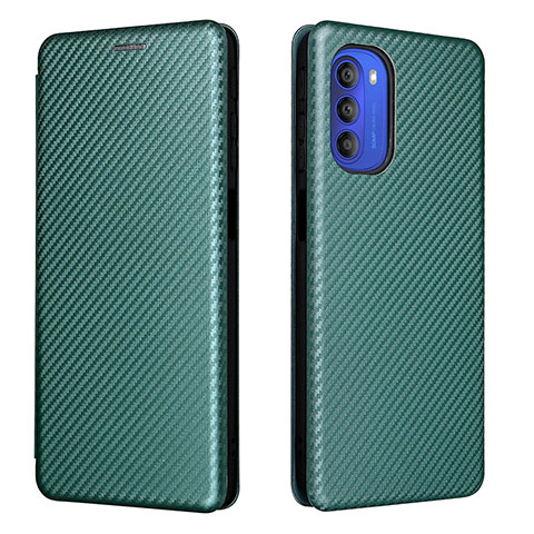 Coque Portefeuille Livre Cuir Etui Clapet L02Z pour Motorola Moto G51 5G Vert