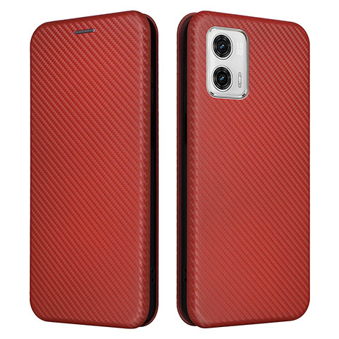 Coque Portefeuille Livre Cuir Etui Clapet L02Z pour Motorola Moto G53y 5G Marron