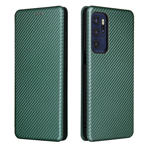 Coque Portefeuille Livre Cuir Etui Clapet L02Z pour Motorola Moto G60s Vert