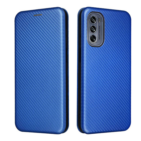 Coque Portefeuille Livre Cuir Etui Clapet L02Z pour Motorola Moto G62 5G Bleu