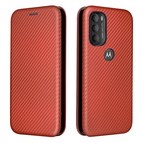 Coque Portefeuille Livre Cuir Etui Clapet L02Z pour Motorola Moto G71 5G Marron