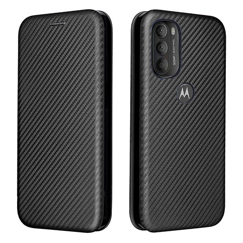 Coque Portefeuille Livre Cuir Etui Clapet L02Z pour Motorola Moto G71 5G Noir