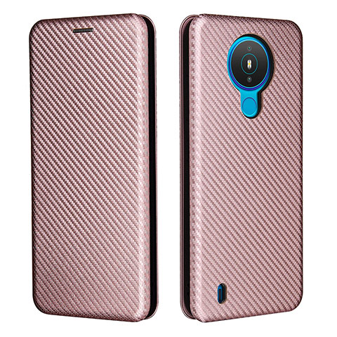 Coque Portefeuille Livre Cuir Etui Clapet L02Z pour Nokia 1.4 Or Rose