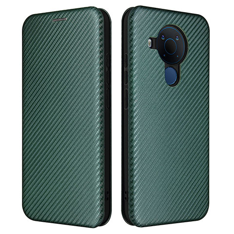 Coque Portefeuille Livre Cuir Etui Clapet L02Z pour Nokia 5.4 Vert