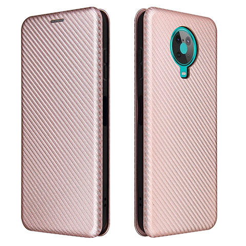 Coque Portefeuille Livre Cuir Etui Clapet L02Z pour Nokia 6.3 Or Rose