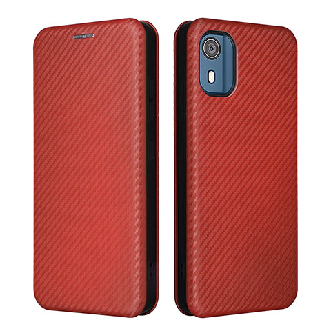 Coque Portefeuille Livre Cuir Etui Clapet L02Z pour Nokia C02 Marron