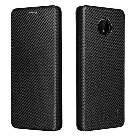 Coque Portefeuille Livre Cuir Etui Clapet L02Z pour Nokia C10 Noir