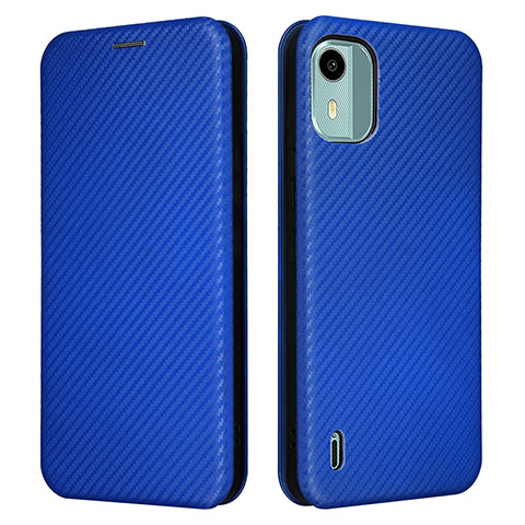 Coque Portefeuille Livre Cuir Etui Clapet L02Z pour Nokia C12 Plus Bleu