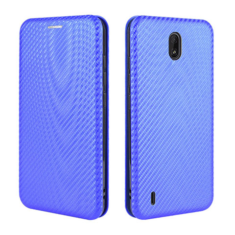 Coque Portefeuille Livre Cuir Etui Clapet L02Z pour Nokia C2 Bleu