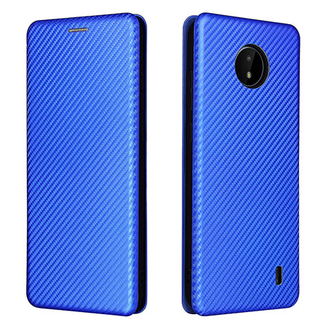 Coque Portefeuille Livre Cuir Etui Clapet L02Z pour Nokia C20 Bleu