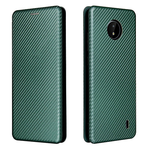 Coque Portefeuille Livre Cuir Etui Clapet L02Z pour Nokia C20 Vert