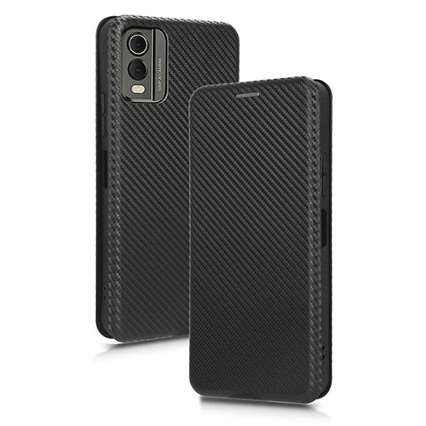 Coque Portefeuille Livre Cuir Etui Clapet L02Z pour Nokia C210 Noir