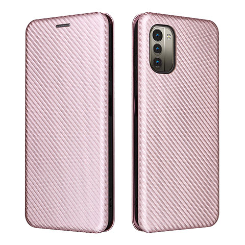 Coque Portefeuille Livre Cuir Etui Clapet L02Z pour Nokia G11 Or Rose