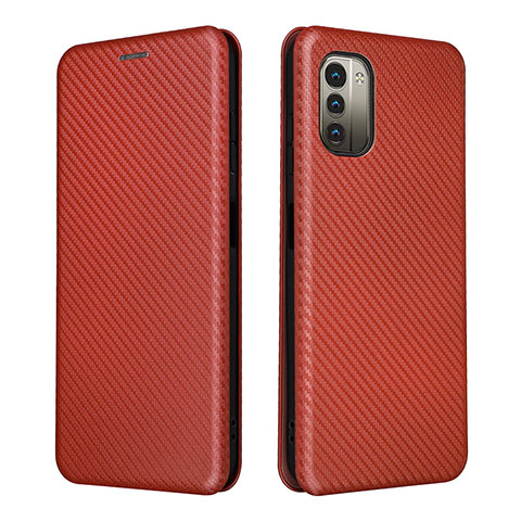 Coque Portefeuille Livre Cuir Etui Clapet L02Z pour Nokia G21 Marron