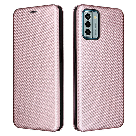 Coque Portefeuille Livre Cuir Etui Clapet L02Z pour Nokia G22 Or Rose