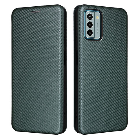 Coque Portefeuille Livre Cuir Etui Clapet L02Z pour Nokia G22 Vert