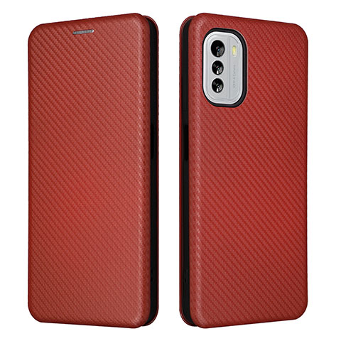 Coque Portefeuille Livre Cuir Etui Clapet L02Z pour Nokia G60 5G Marron