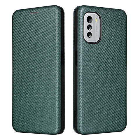 Coque Portefeuille Livre Cuir Etui Clapet L02Z pour Nokia G60 5G Vert