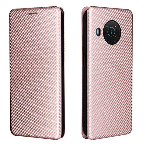 Coque Portefeuille Livre Cuir Etui Clapet L02Z pour Nokia X10 Or Rose