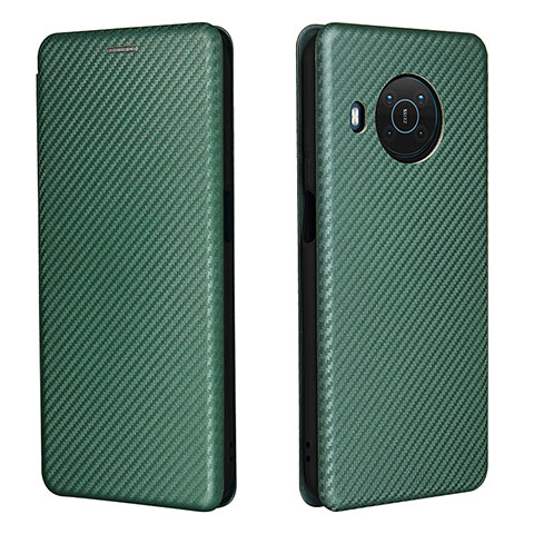 Coque Portefeuille Livre Cuir Etui Clapet L02Z pour Nokia X10 Vert