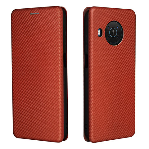 Coque Portefeuille Livre Cuir Etui Clapet L02Z pour Nokia X20 Marron