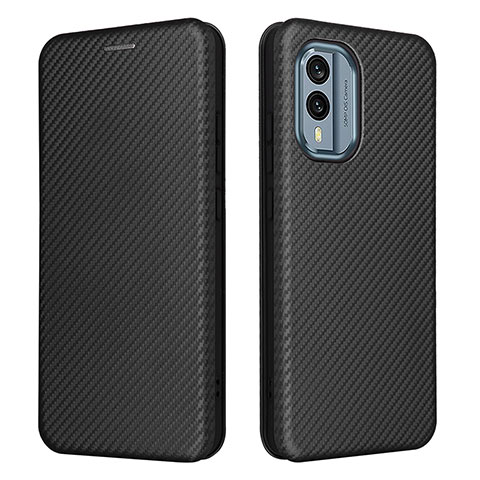 Coque Portefeuille Livre Cuir Etui Clapet L02Z pour Nokia X30 5G Noir