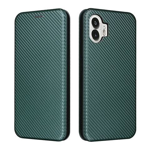 Coque Portefeuille Livre Cuir Etui Clapet L02Z pour Nothing Phone 2 Vert