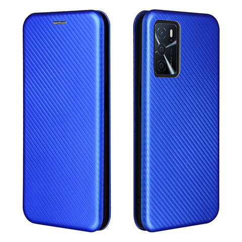 Coque Portefeuille Livre Cuir Etui Clapet L02Z pour Oppo A16 Bleu