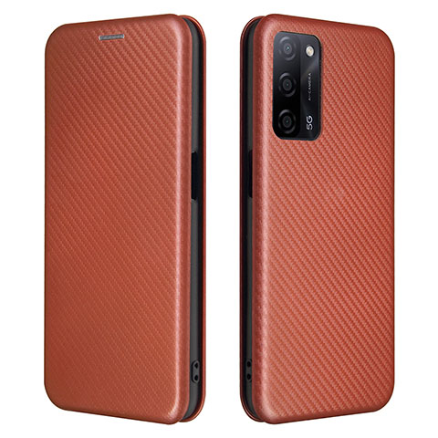 Coque Portefeuille Livre Cuir Etui Clapet L02Z pour Oppo A53s 5G Marron