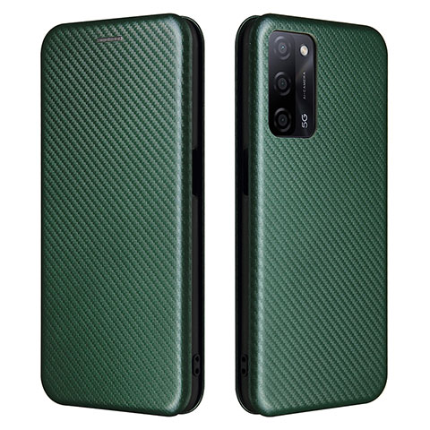 Coque Portefeuille Livre Cuir Etui Clapet L02Z pour Oppo A53s 5G Vert