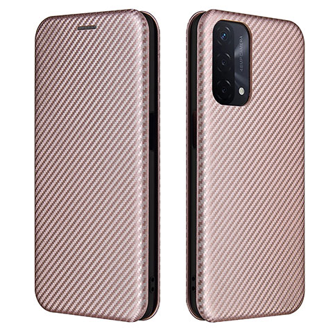 Coque Portefeuille Livre Cuir Etui Clapet L02Z pour Oppo A54 5G Or Rose