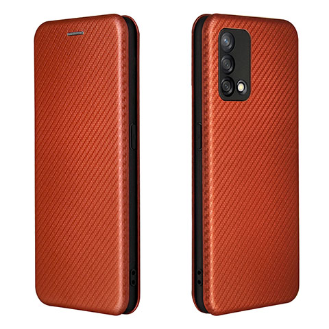 Coque Portefeuille Livre Cuir Etui Clapet L02Z pour Oppo A74 4G Marron