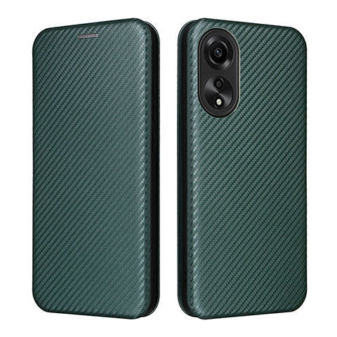 Coque Portefeuille Livre Cuir Etui Clapet L02Z pour Oppo A78 4G Vert