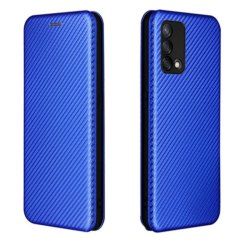 Coque Portefeuille Livre Cuir Etui Clapet L02Z pour Oppo A95 4G Bleu