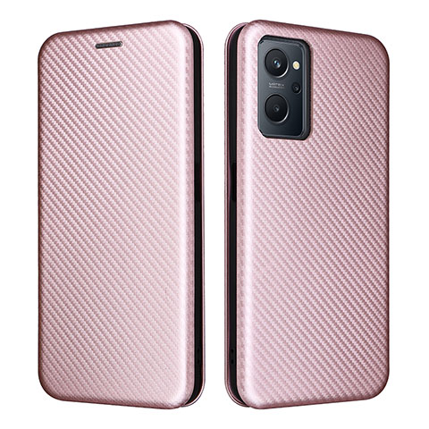 Coque Portefeuille Livre Cuir Etui Clapet L02Z pour Oppo A96 4G Or Rose