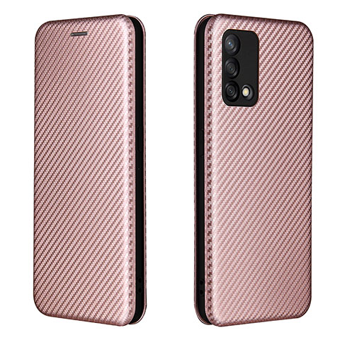 Coque Portefeuille Livre Cuir Etui Clapet L02Z pour Oppo F19 Or Rose