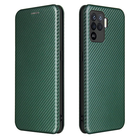 Coque Portefeuille Livre Cuir Etui Clapet L02Z pour Oppo F19 Pro Vert