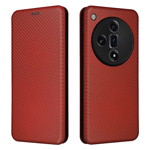 Coque Portefeuille Livre Cuir Etui Clapet L02Z pour Oppo Find X7 5G Marron