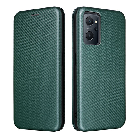 Coque Portefeuille Livre Cuir Etui Clapet L02Z pour Oppo K10 4G Vert