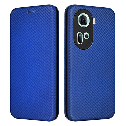 Coque Portefeuille Livre Cuir Etui Clapet L02Z pour Oppo Reno11 5G Bleu