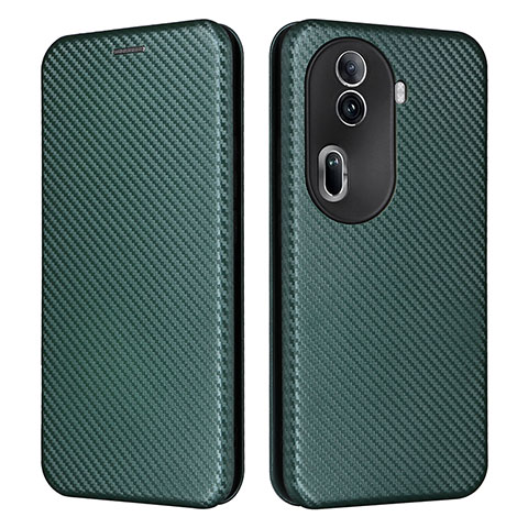 Coque Portefeuille Livre Cuir Etui Clapet L02Z pour Oppo Reno11 Pro 5G Vert