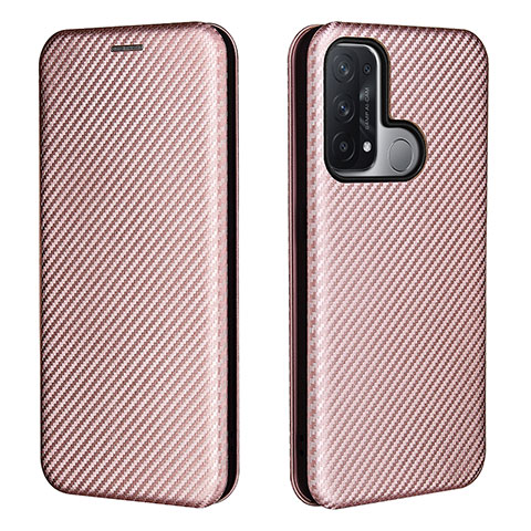 Coque Portefeuille Livre Cuir Etui Clapet L02Z pour Oppo Reno5 A Or Rose