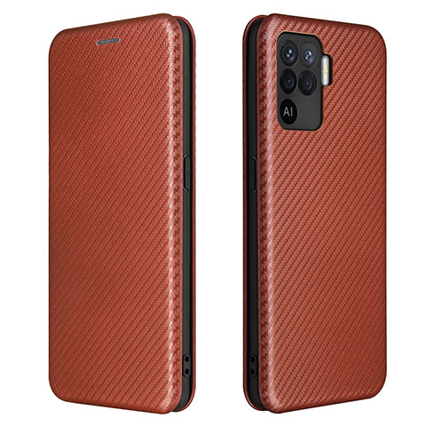 Coque Portefeuille Livre Cuir Etui Clapet L02Z pour Oppo Reno5 Lite Marron