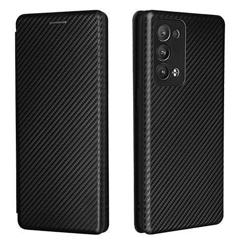 Coque Portefeuille Livre Cuir Etui Clapet L02Z pour Oppo Reno6 Pro 5G Noir