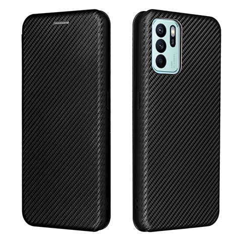 Coque Portefeuille Livre Cuir Etui Clapet L02Z pour Oppo Reno6 Z 5G Noir