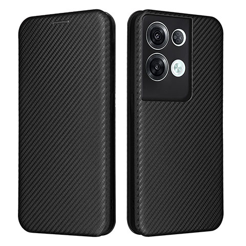 Coque Portefeuille Livre Cuir Etui Clapet L02Z pour Oppo Reno9 Pro+ Plus 5G Noir